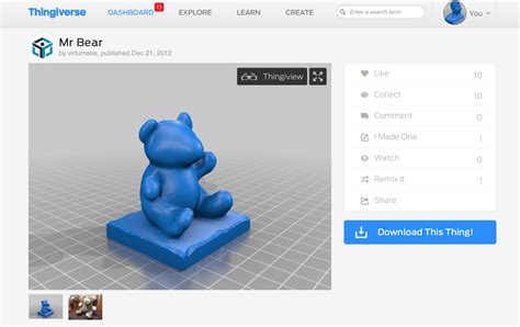 thingiverse 3d printing service.